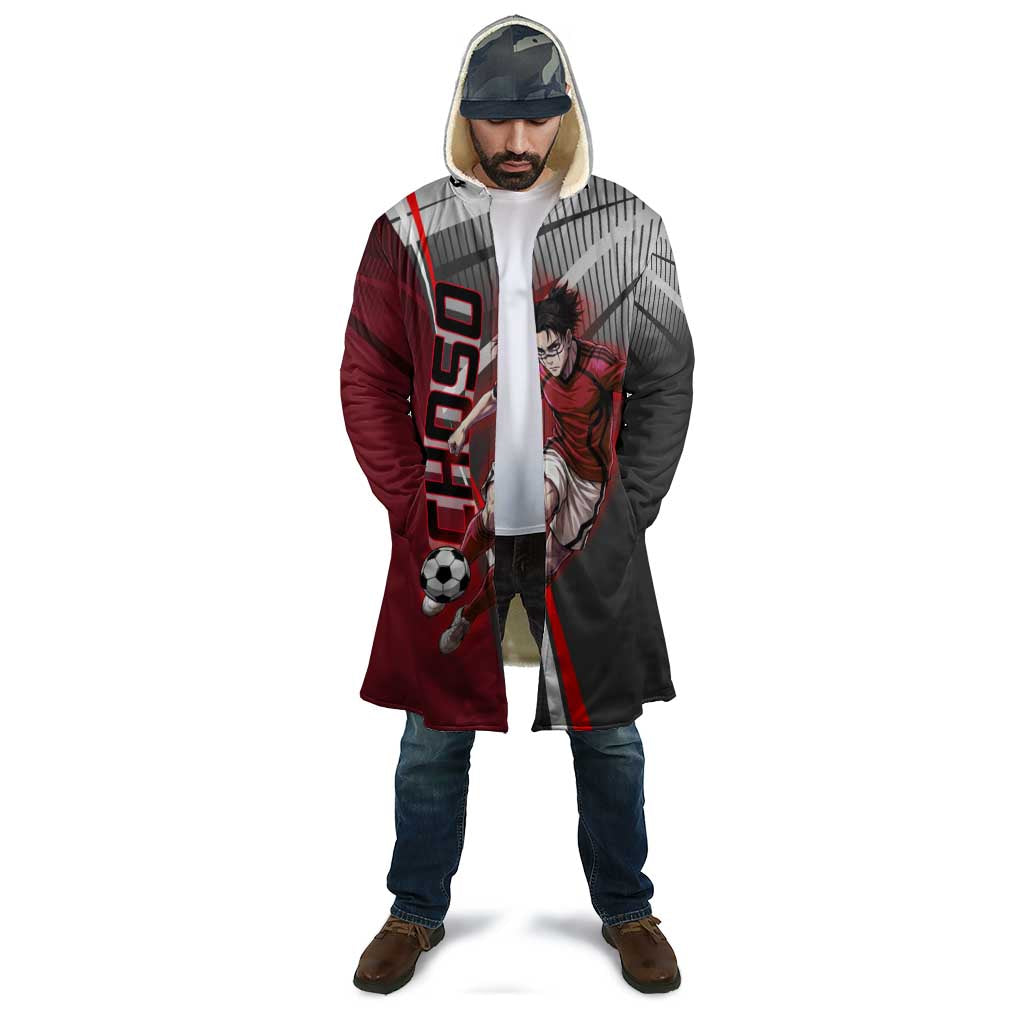 Personalized Choso Jujutsu Kaisen Cloak with Red Gradient and Dynamic Kick Design