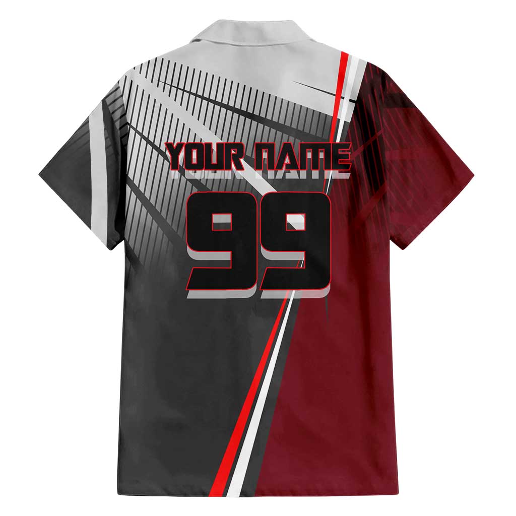 Personalized Choso Jujutsu Kaisen Family Matching Off The Shoulder Long Sleeve Dress and Hawaiian Shirt with Red Gradient and Dynamic Kick Design