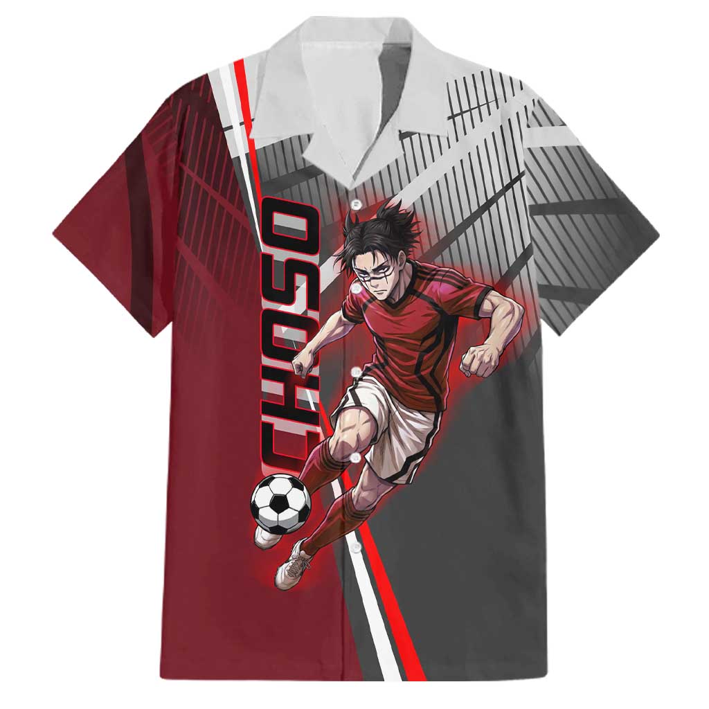 Personalized Choso Jujutsu Kaisen Family Matching Puletasi and Hawaiian Shirt with Red Gradient and Dynamic Kick Design