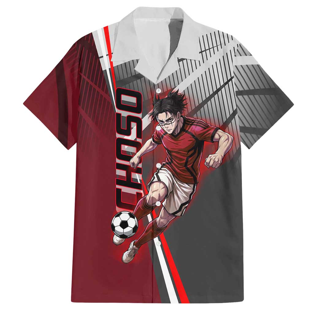 Personalized Choso Jujutsu Kaisen Hawaiian Shirt with Red Gradient and Dynamic Kick Design