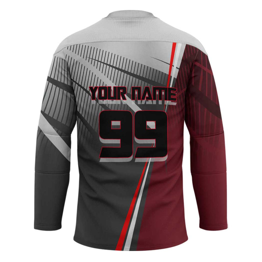 Personalized Choso Jujutsu Kaisen Hockey Jersey with Red Gradient and Dynamic Kick Design