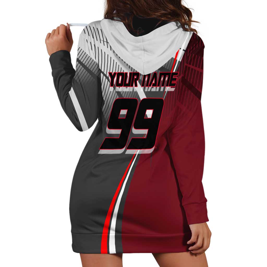 Personalized Choso Jujutsu Kaisen Hoodie Dress with Red Gradient and Dynamic Kick Design