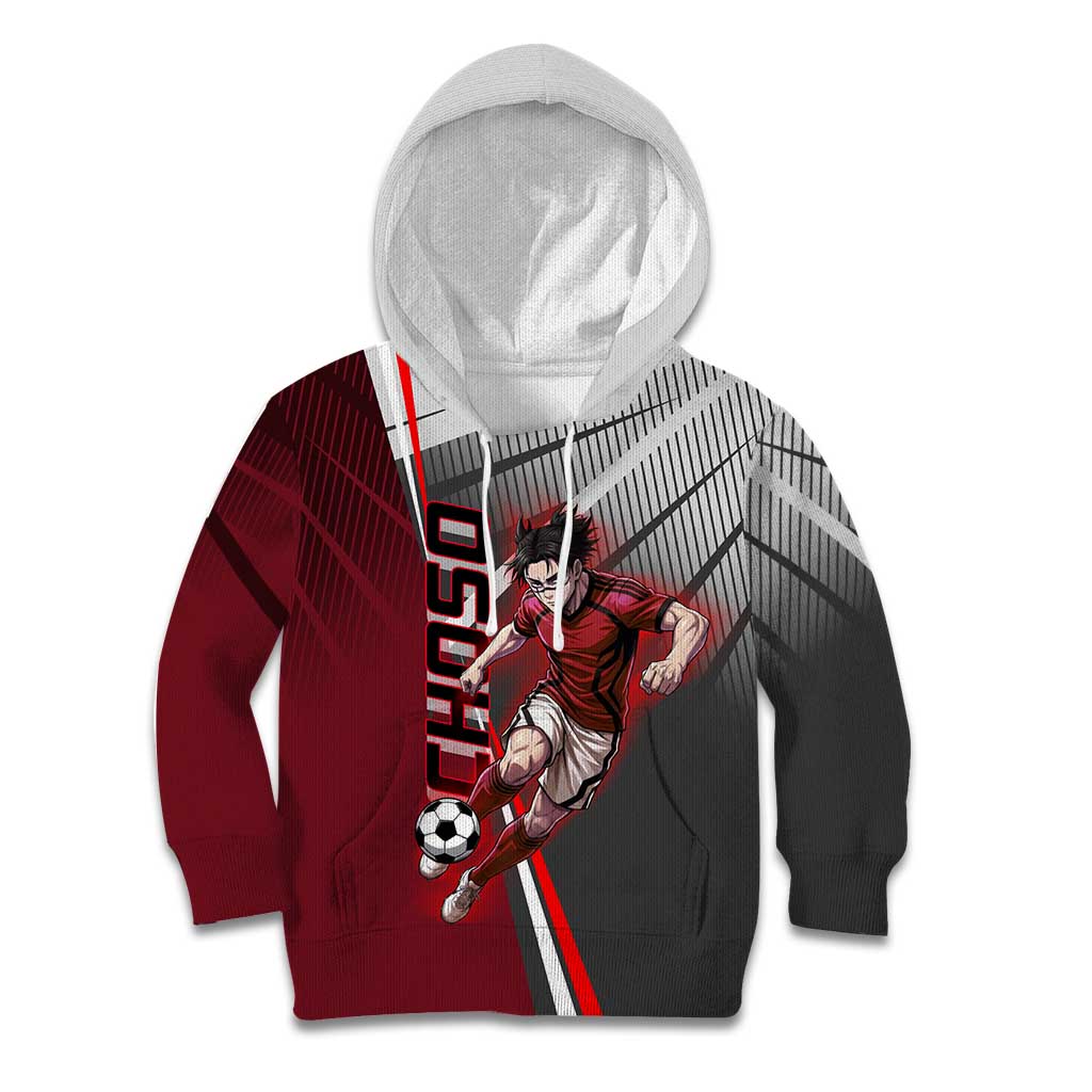 Personalized Choso Jujutsu Kaisen Kid Hoodie with Red Gradient and Dynamic Kick Design
