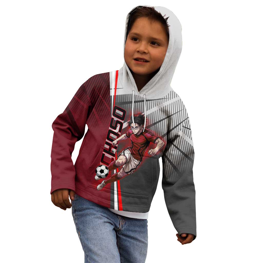 Personalized Choso Jujutsu Kaisen Kid Hoodie with Red Gradient and Dynamic Kick Design
