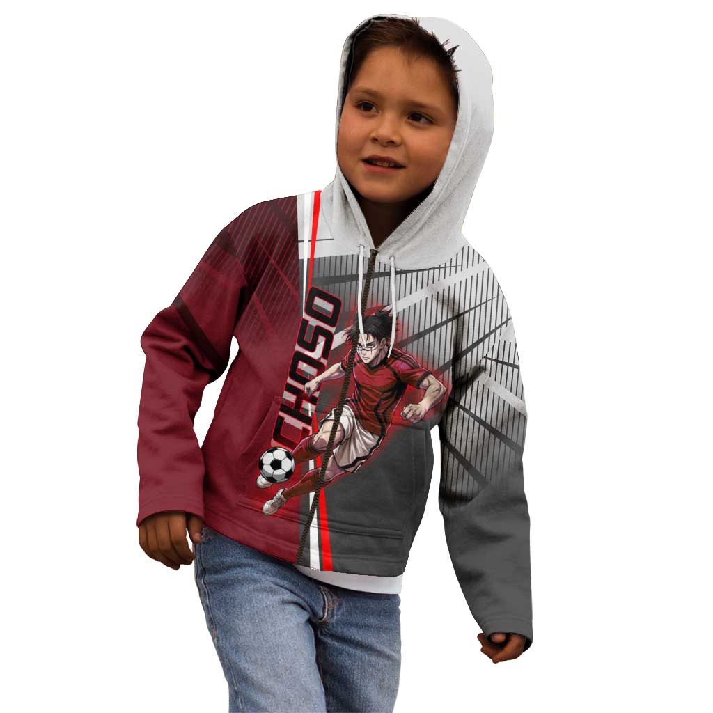 Personalized Choso Jujutsu Kaisen Kid Hoodie with Red Gradient and Dynamic Kick Design