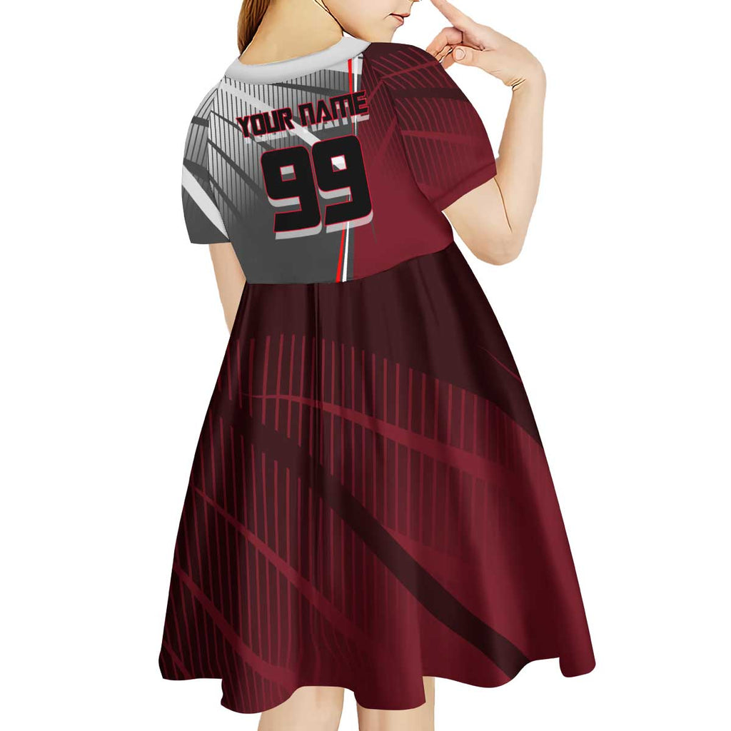 Personalized Choso Jujutsu Kaisen Kid Short Sleeve Dress with Red Gradient and Dynamic Kick Design