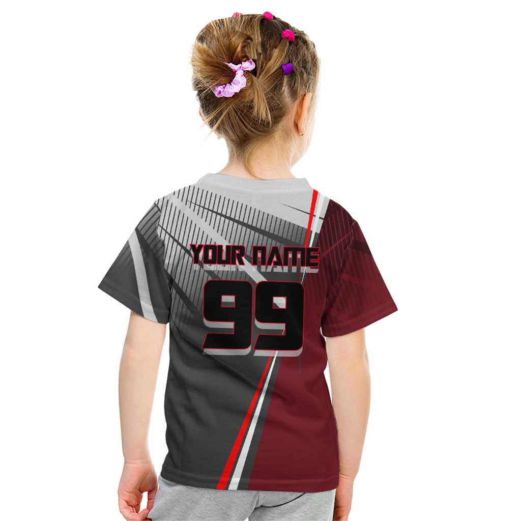 Personalized Choso Jujutsu Kaisen Kid T Shirt with Red Gradient and Dynamic Kick Design