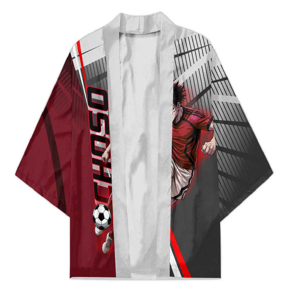 Personalized Choso Jujutsu Kaisen Kimono with Red Gradient and Dynamic Kick Design