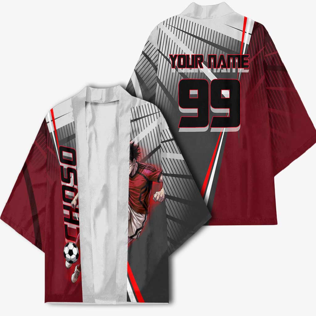 Personalized Choso Jujutsu Kaisen Kimono with Red Gradient and Dynamic Kick Design