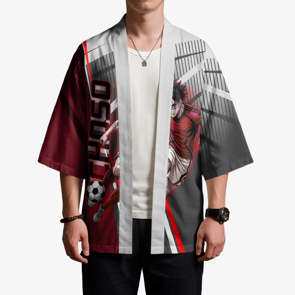 Personalized Choso Jujutsu Kaisen Kimono with Red Gradient and Dynamic Kick Design