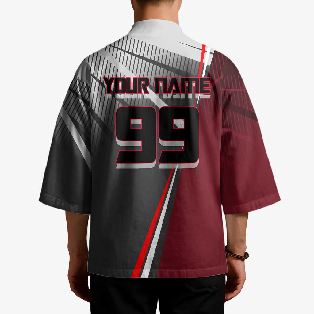 Personalized Choso Jujutsu Kaisen Kimono with Red Gradient and Dynamic Kick Design