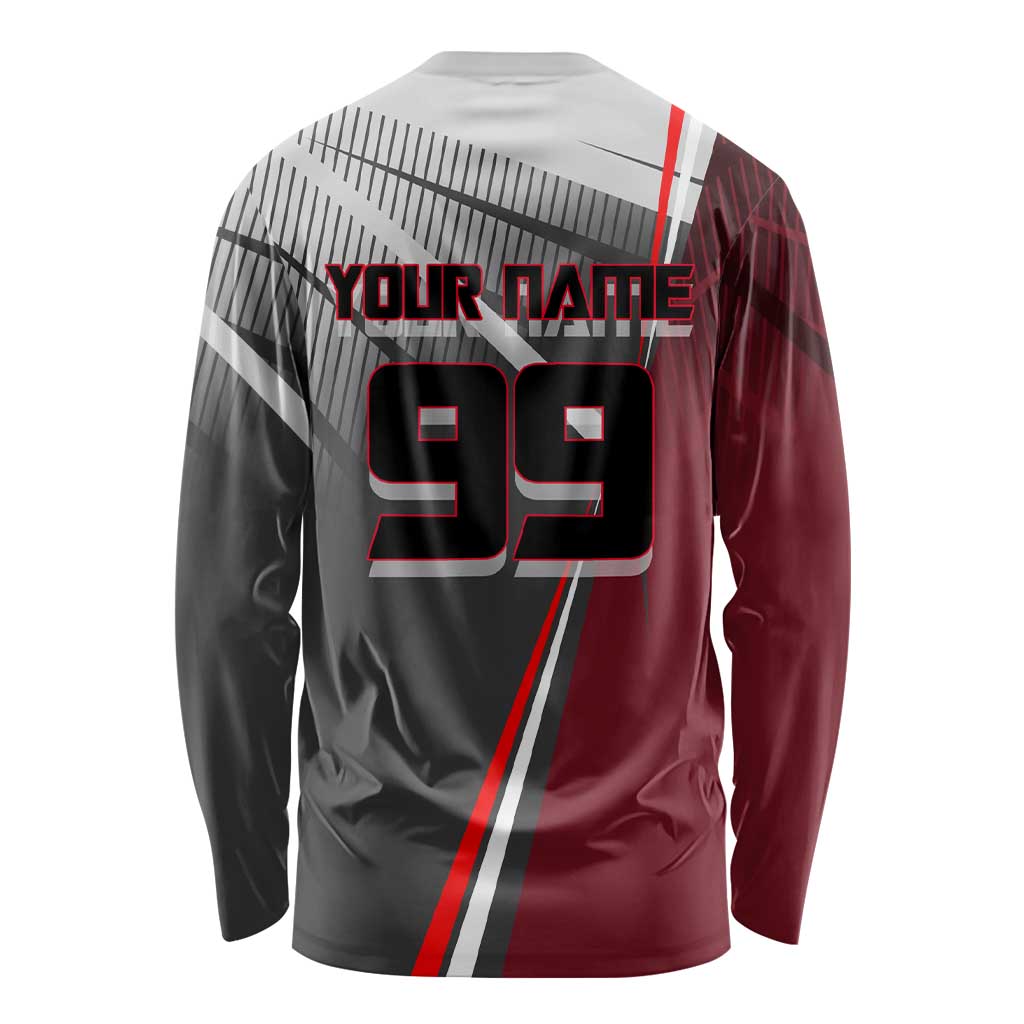 Personalized Choso Jujutsu Kaisen Long Sleeve Shirt with Red Gradient and Dynamic Kick Design