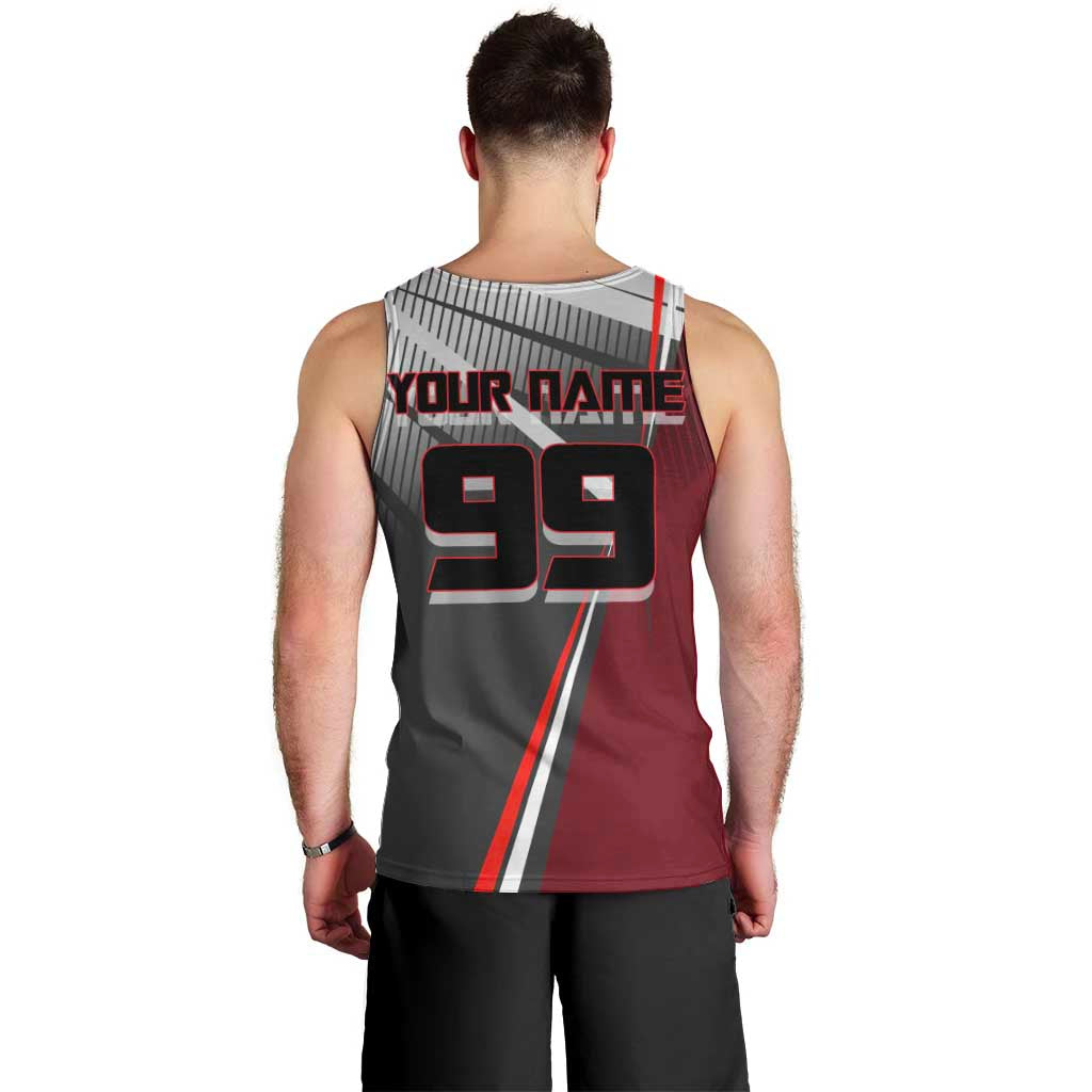 Personalized Choso Jujutsu Kaisen Men Tank Top with Red Gradient and Dynamic Kick Design