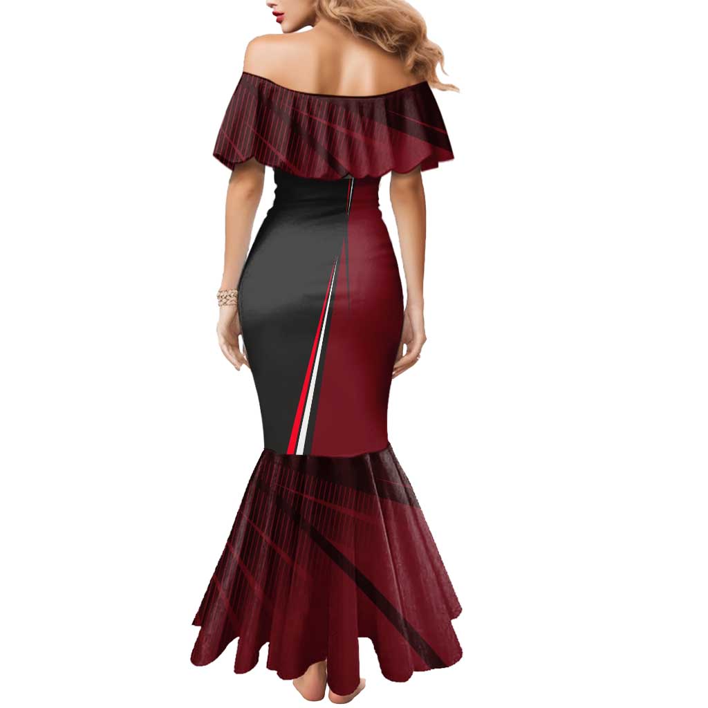 Personalized Choso Jujutsu Kaisen Mermaid Dress with Red Gradient and Dynamic Kick Design