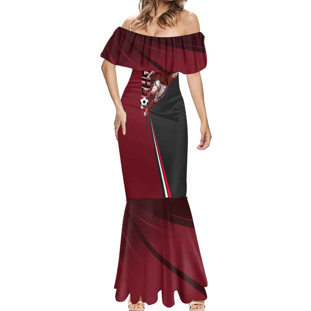 Personalized Choso Jujutsu Kaisen Mermaid Dress with Red Gradient and Dynamic Kick Design