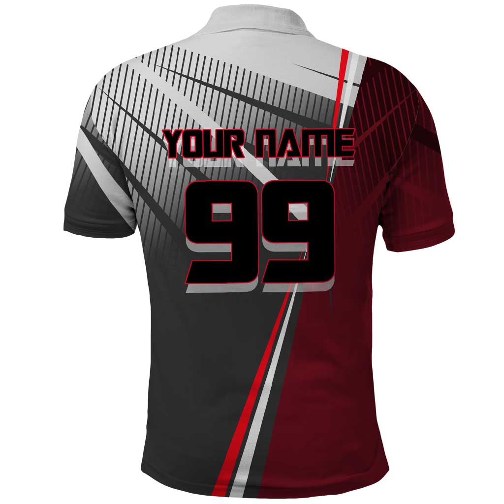Personalized Choso Jujutsu Kaisen Polo Shirt with Red Gradient and Dynamic Kick Design