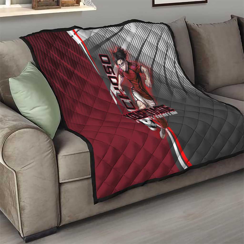 Personalized Choso Jujutsu Kaisen Quilt with Red Gradient and Dynamic Kick Design