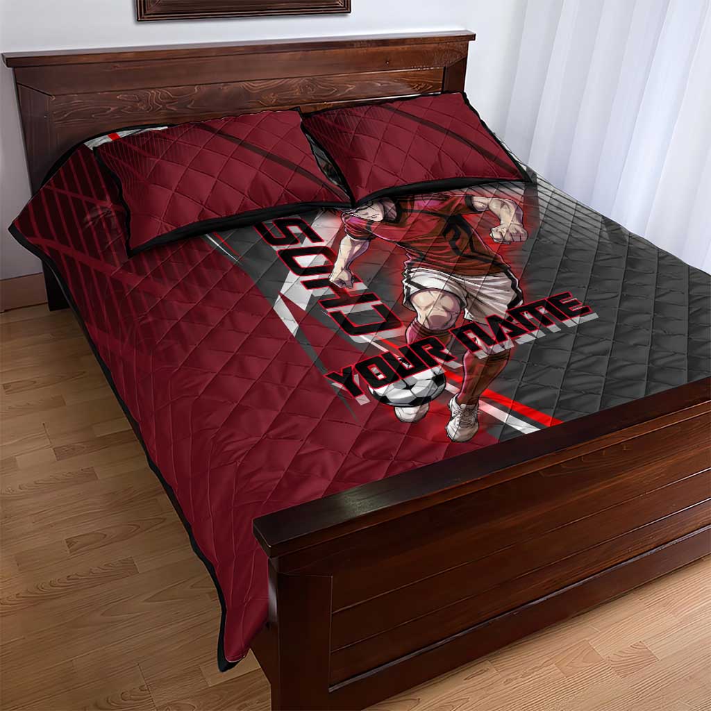 Personalized Choso Jujutsu Kaisen Quilt Bed Set with Red Gradient and Dynamic Kick Design