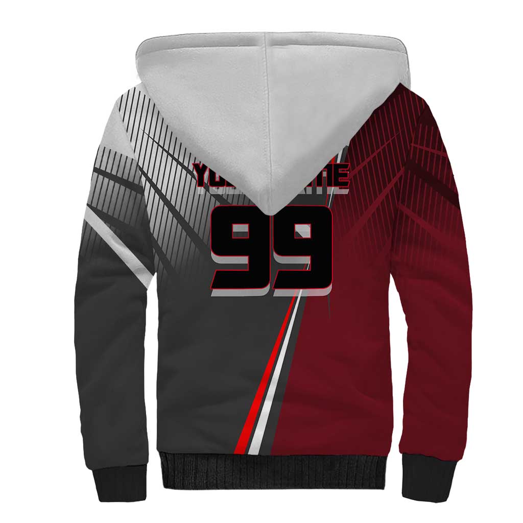 Personalized Choso Jujutsu Kaisen Sherpa Hoodie with Red Gradient and Dynamic Kick Design