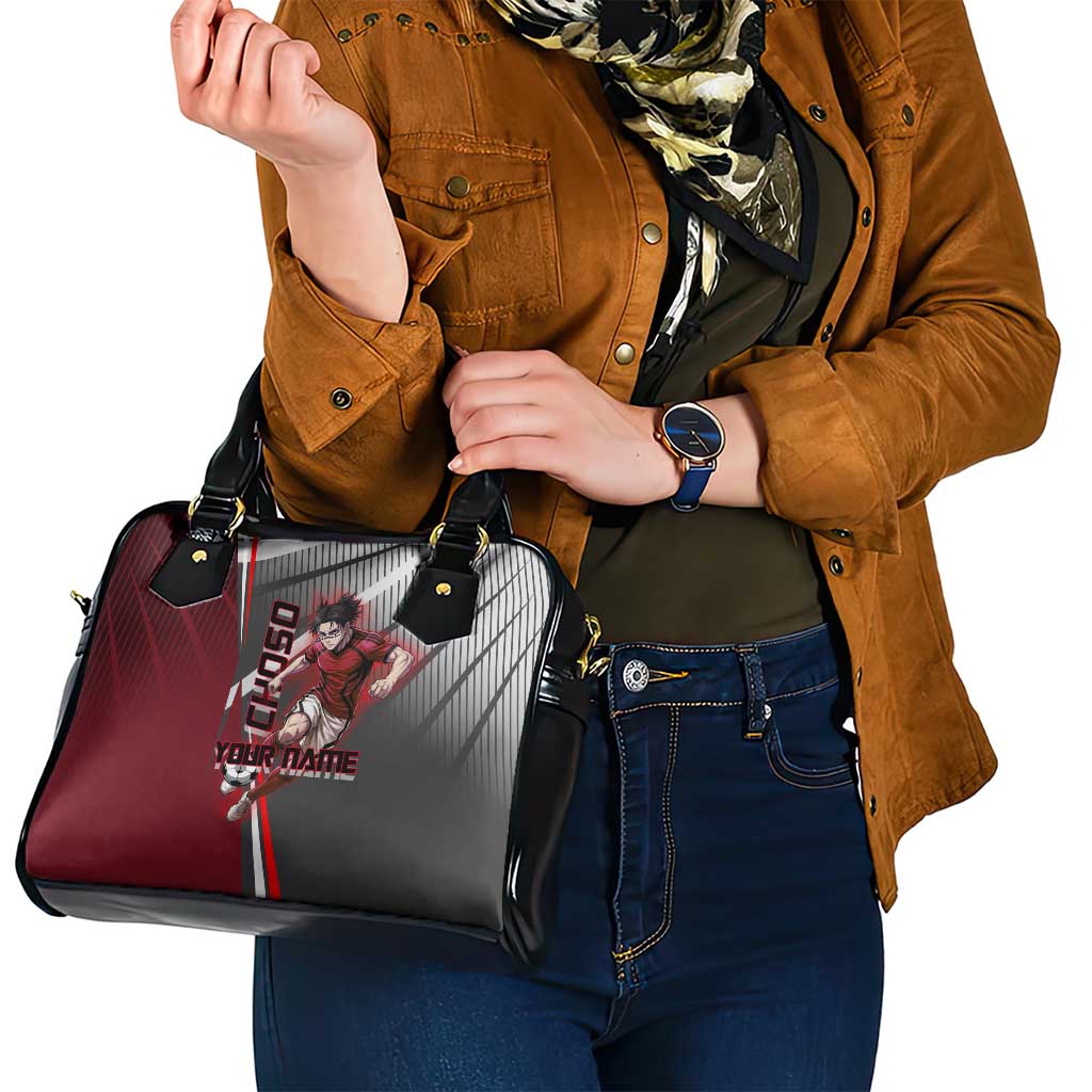 Personalized Choso Jujutsu Kaisen Shoulder Handbag with Red Gradient and Dynamic Kick Design