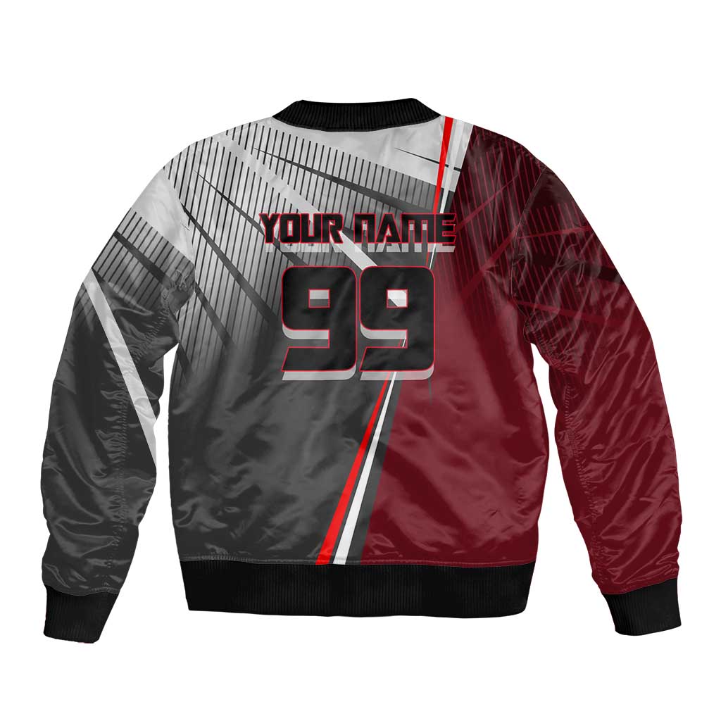 Personalized Choso Jujutsu Kaisen Sleeve Zip Bomber Jacket with Red Gradient and Dynamic Kick Design