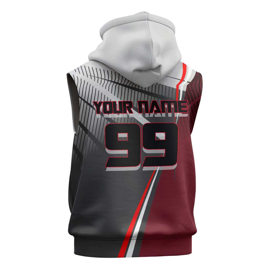 Personalized Choso Jujutsu Kaisen Sleeveless Hoodie with Red Gradient and Dynamic Kick Design