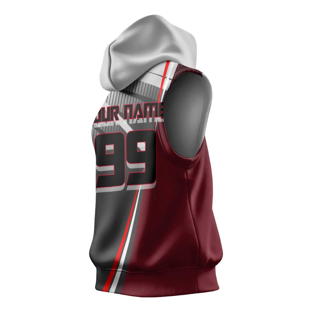 Personalized Choso Jujutsu Kaisen Sleeveless Hoodie with Red Gradient and Dynamic Kick Design