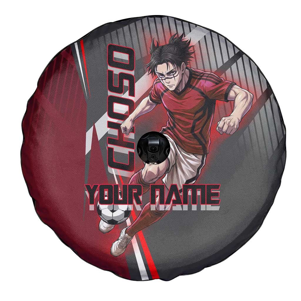 Personalized Choso Jujutsu Kaisen Spare Tire Cover with Red Gradient and Dynamic Kick Design