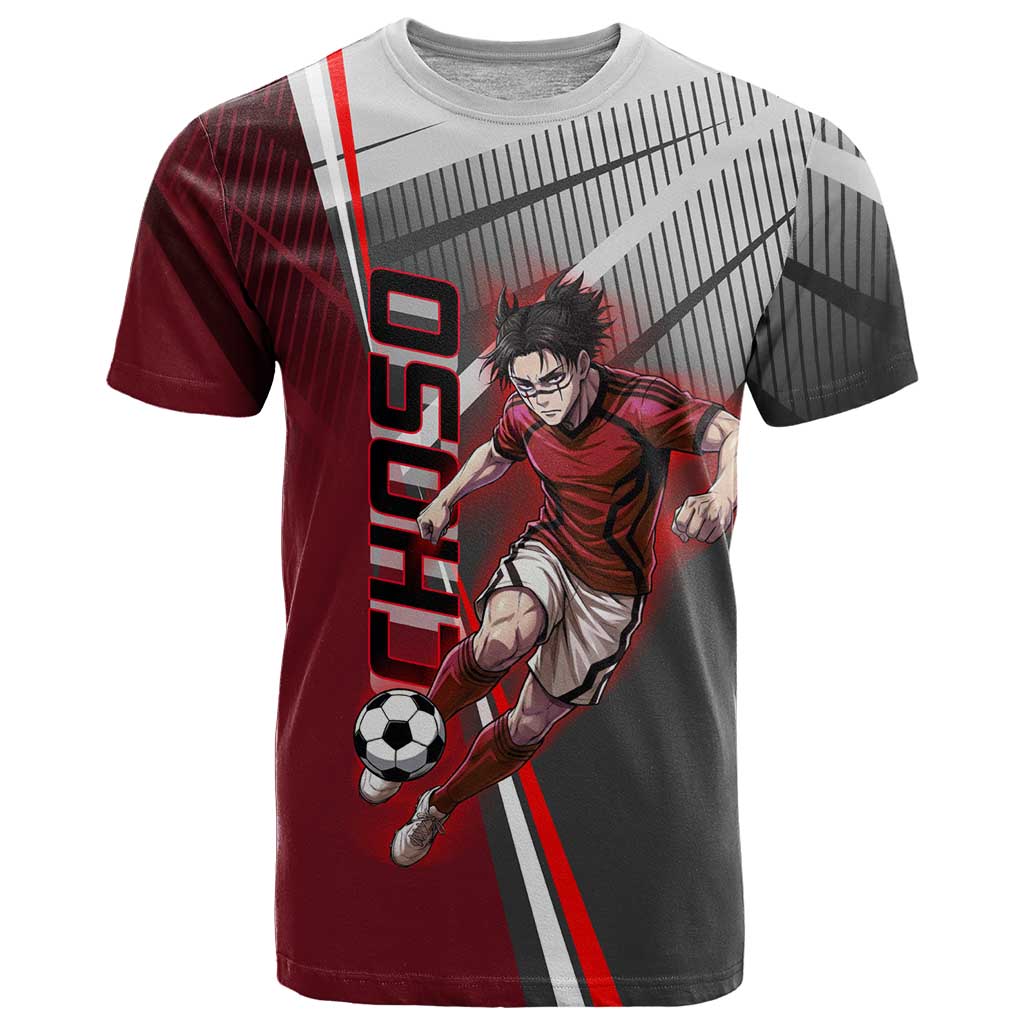 Personalized Choso Jujutsu Kaisen T Shirt with Red Gradient and Dynamic Kick Design