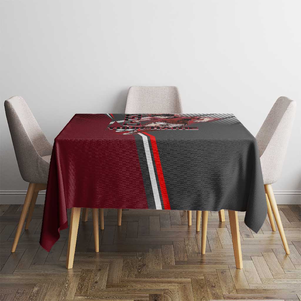 Personalized Choso Jujutsu Kaisen Tablecloth with Red Gradient and Dynamic Kick Design