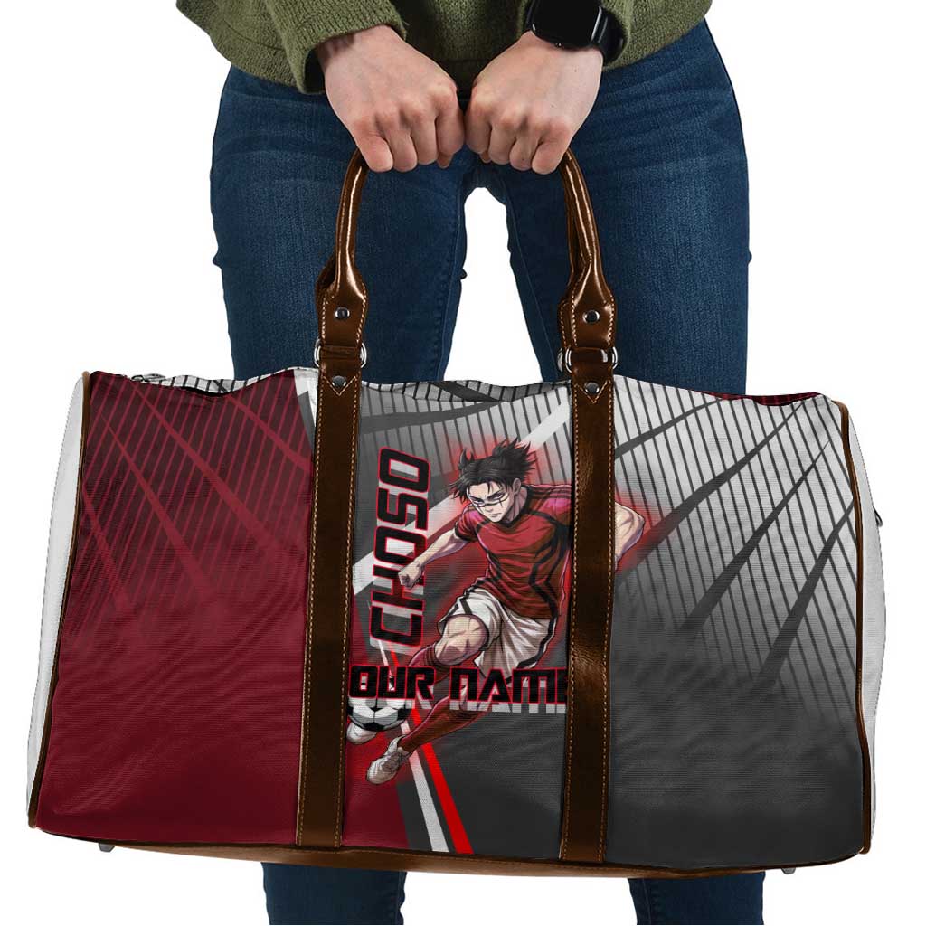 Personalized Choso Jujutsu Kaisen Travel Bag with Red Gradient and Dynamic Kick Design