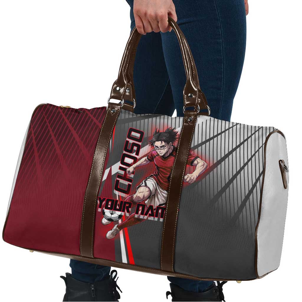 Personalized Choso Jujutsu Kaisen Travel Bag with Red Gradient and Dynamic Kick Design