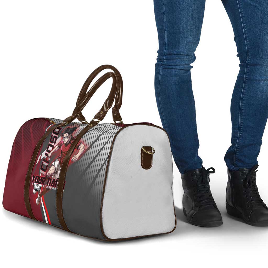Personalized Choso Jujutsu Kaisen Travel Bag with Red Gradient and Dynamic Kick Design