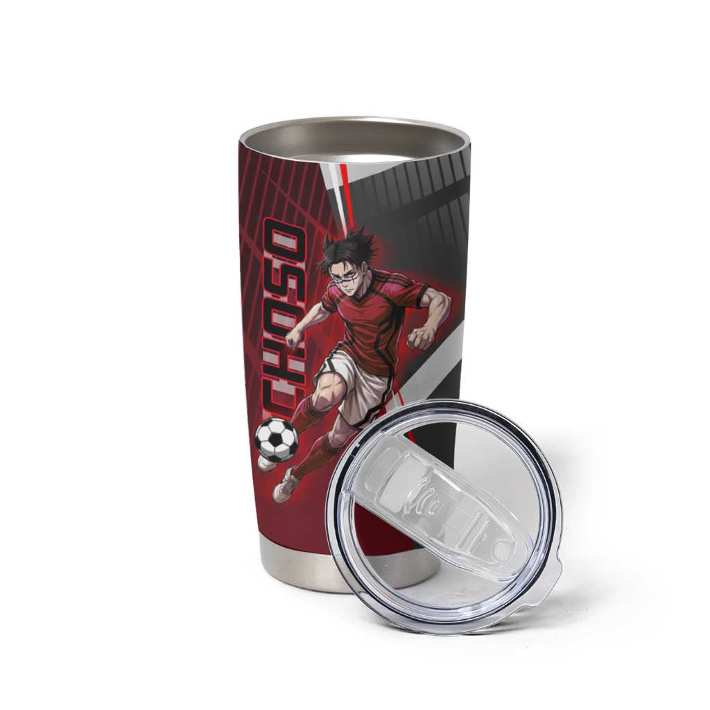 Personalized Choso Jujutsu Kaisen Tumbler Cup with Red Gradient and Dynamic Kick Design