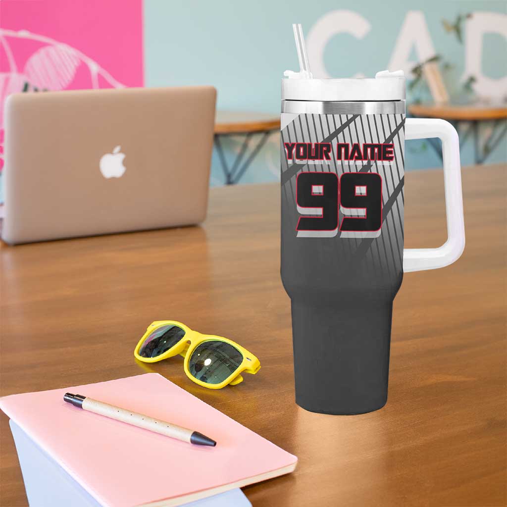 Personalized Choso Jujutsu Kaisen Tumbler With Handle with Red Gradient and Dynamic Kick Design