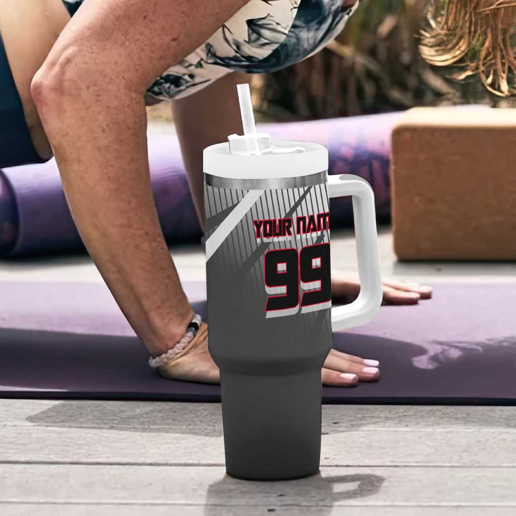 Personalized Choso Jujutsu Kaisen Tumbler With Handle with Red Gradient and Dynamic Kick Design