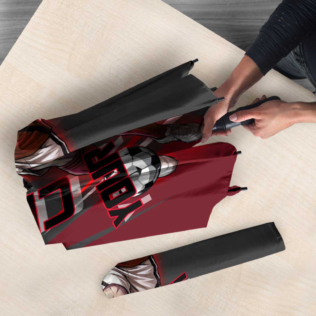 Personalized Choso Jujutsu Kaisen Umbrella with Red Gradient and Dynamic Kick Design