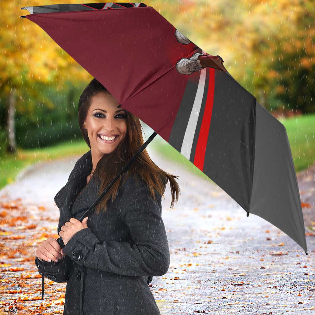 Personalized Choso Jujutsu Kaisen Umbrella with Red Gradient and Dynamic Kick Design