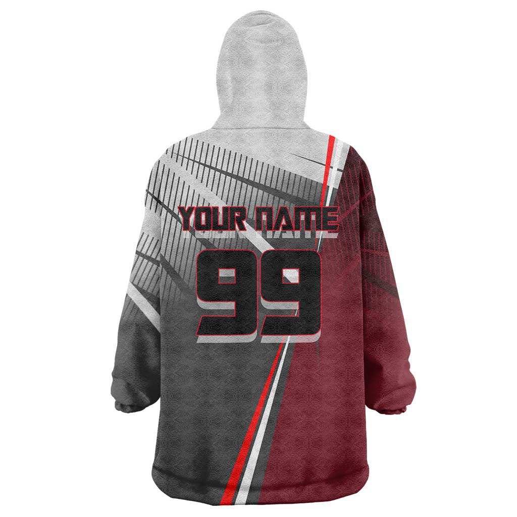 Personalized Choso Jujutsu Kaisen Wearable Blanket Hoodie with Red Gradient and Dynamic Kick Design