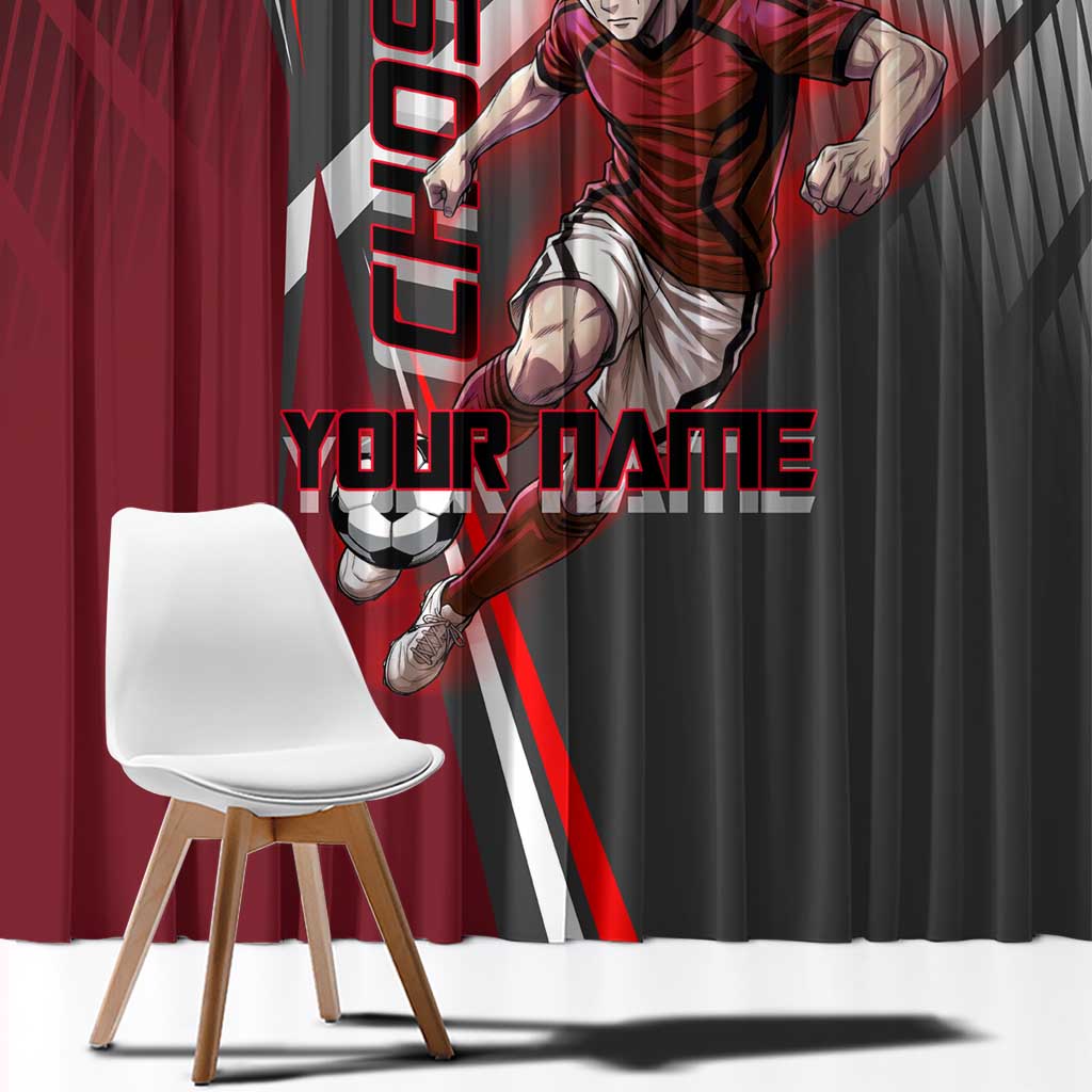 Personalized Choso Jujutsu Kaisen Window Curtain with Red Gradient and Dynamic Kick Design