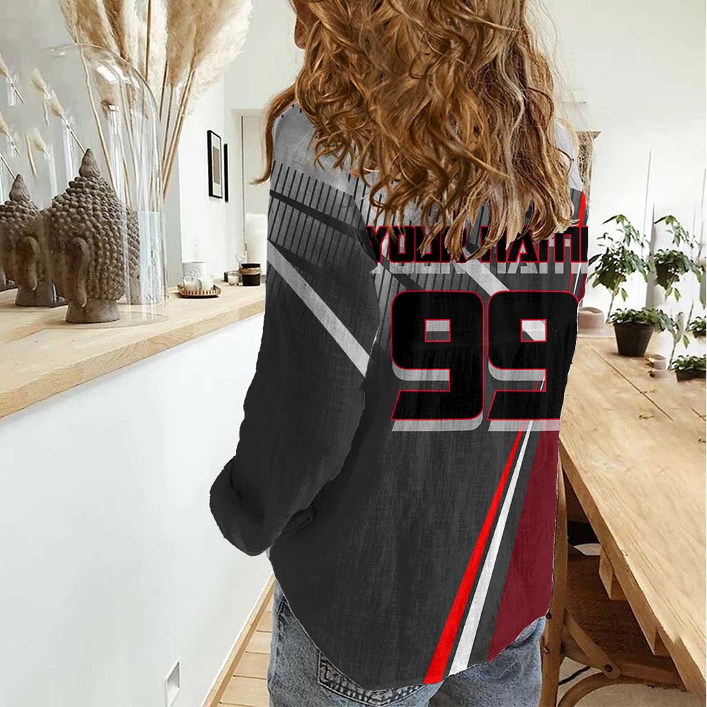 Personalized Choso Jujutsu Kaisen Women Casual Shirt with Red Gradient and Dynamic Kick Design