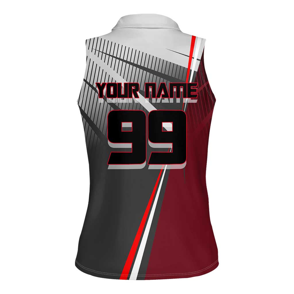 Personalized Choso Jujutsu Kaisen Women Sleeveless Polo Shirt with Red Gradient and Dynamic Kick Design