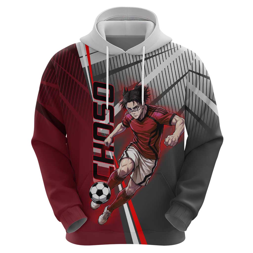 Personalized Choso Jujutsu Kaisen Zip Hoodie with Red Gradient and Dynamic Kick Design