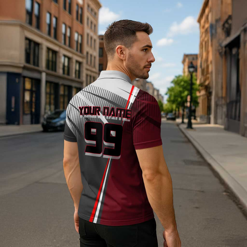Personalized Choso Jujutsu Kaisen Zipper Polo Shirt with Red Gradient and Dynamic Kick Design