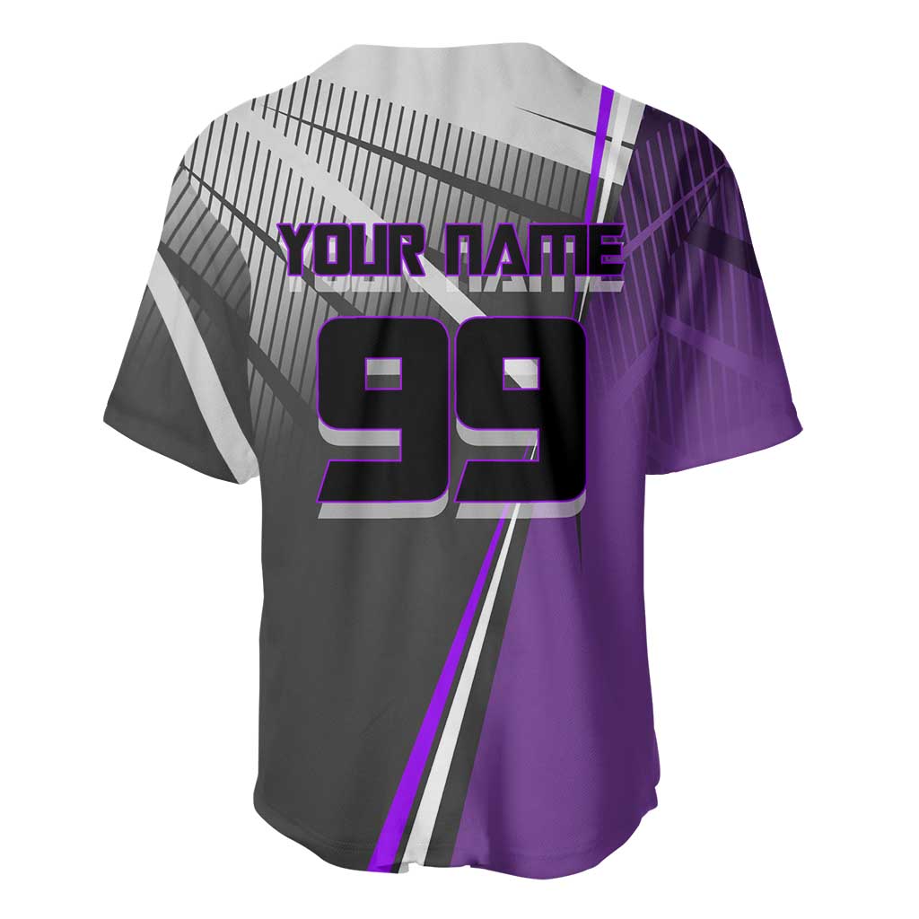 Personalized Toge Inumaki Jujutsu Kaisen Baseball Jersey with Purple Gradient and Action Kick Design