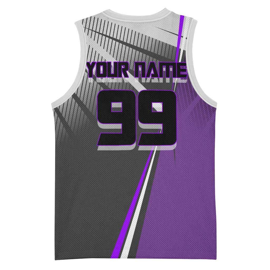Personalized Toge Inumaki Jujutsu Kaisen Basketball Jersey with Purple Gradient and Action Kick Design