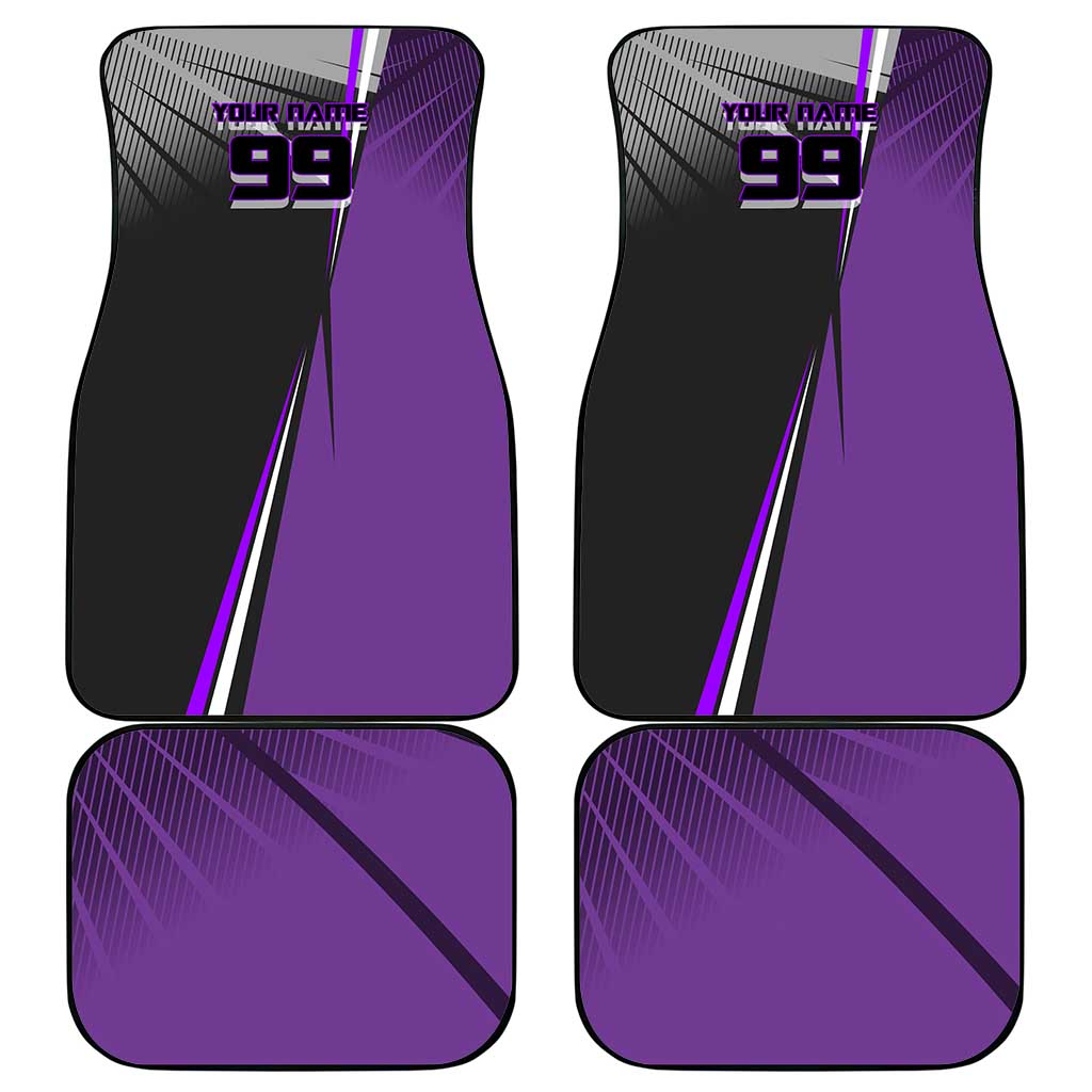 Personalized Toge Inumaki Jujutsu Kaisen Car Mats with Purple Gradient and Action Kick Design