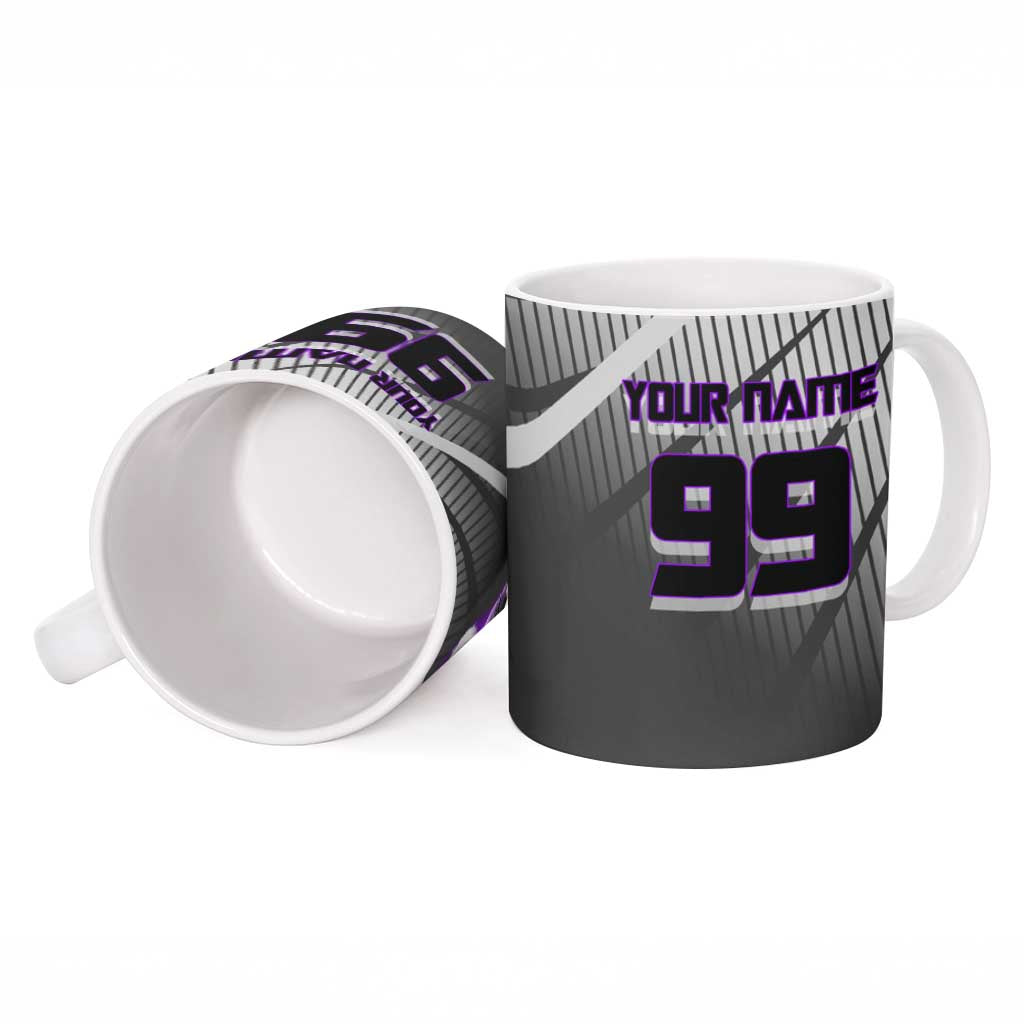 Personalized Toge Inumaki Jujutsu Kaisen Ceramic Mug with Purple Gradient and Action Kick Design