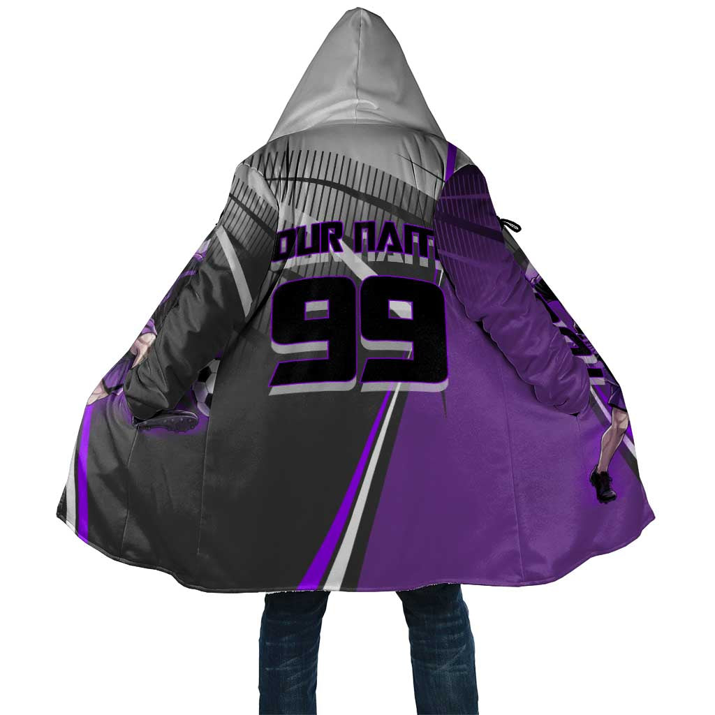 Personalized Toge Inumaki Jujutsu Kaisen Cloak with Purple Gradient and Action Kick Design
