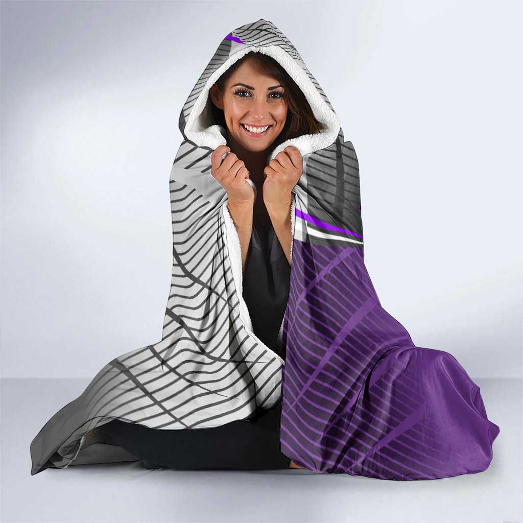 Personalized Toge Inumaki Jujutsu Kaisen Hooded Blanket with Purple Gradient and Action Kick Design